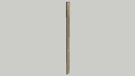A single, vertical, gold and black striped pole—ideal for Timberix CAD Resources—set against a plain, light gray background.
