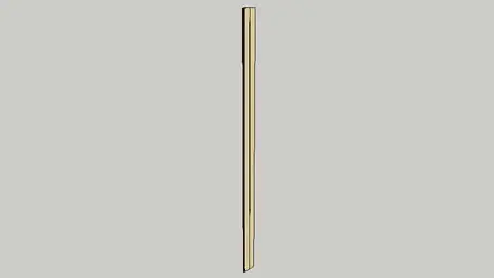 A single, vertical wooden stick or dowel rod from Timberix CAD Resources stands upright against a plain, light gray background.