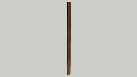 A tall, narrow wooden post from Timberix CAD Resources stands vertically against a plain light gray background.