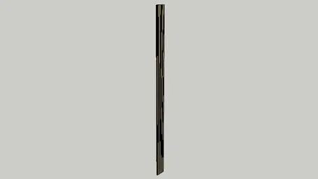 A thin, vertical, metallic or reflective pole is centered against a plain, light gray background, perfect for use in Timberix CAD Resources visualizations.