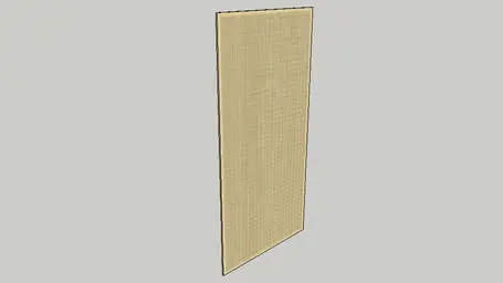A rectangular, vertical beige panel with a subtle grid-like texture, shown against a plain light gray background—perfect for Timberix CAD Resources and architectural visualizations.